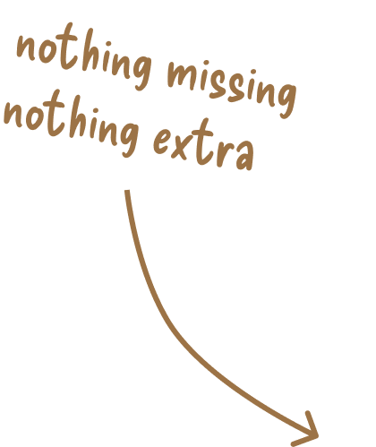 Nothing Missing Nothing Extra